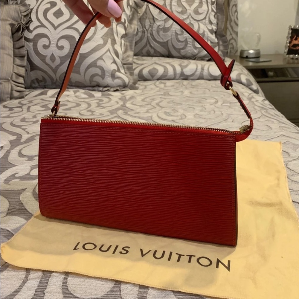 LV red epi small bag